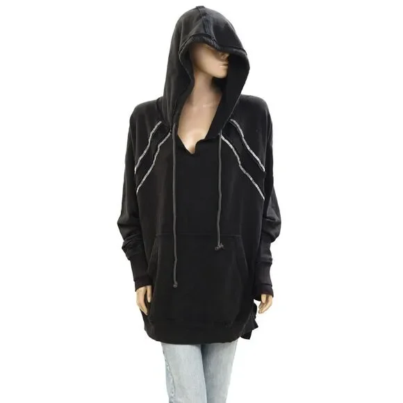 Free People We The Free In The Light Hoodie Top Oversized Embellished XL 278126